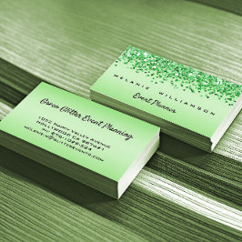 Green Glitzer Event Planner Visitenkarte