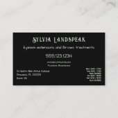 Green Glitzer Eyelashes für Lash Techniker Visitenkarte (Rückseite)