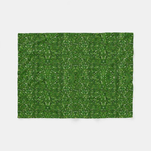 Green Glitzer Fleece Blanket (Vorderseite (Horizontal))