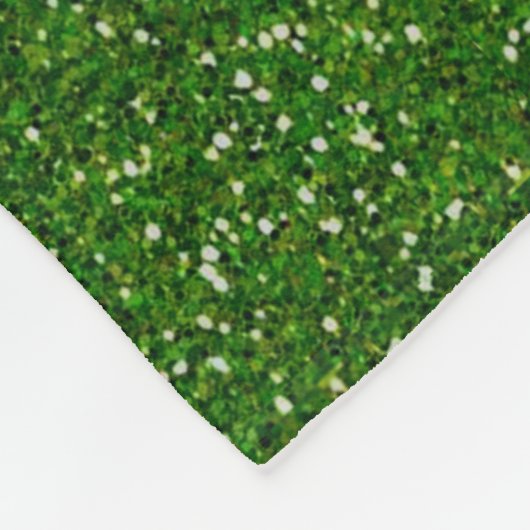 Green Glitzer Fleece Blanket (Ecke)