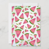 Green Glitzer Grad Cap, Watermelons Abschluss Einladung (Rückseite)