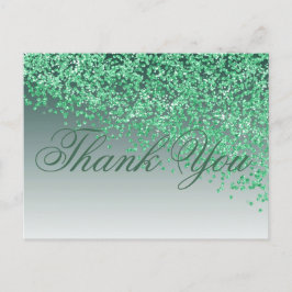 Green Glitzer Green Shades Vielen Dank Postkarte