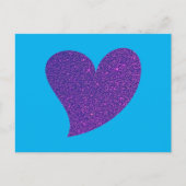 Green Glitzer Heart Feiertagspostkarte (Vorderseite)