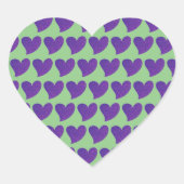 Green Glitzer Heart Herz-Aufkleber (Vorderseite)
