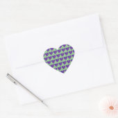 Green Glitzer Heart Herz-Aufkleber (Umschlag)