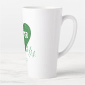 Green Glitzer Heart Mr & Mrs Large Latte Tasse (Rechts)