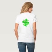 Green Glitzer Kleeblatt St Patrick I'm not Irish T-Shirt (Rückseite Vollansicht)
