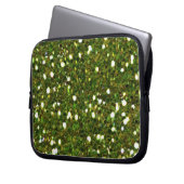 Green Glitzer Laptop Sleeve (Vorderseite Links)