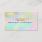 Green Glitzer Lotus Holographic Ink Yoga Visitenkarte (Rückseite)