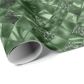 Green Glitzer Metallic Shiny Weihnachten Geschenkpapier (Rolleneckpunkt)