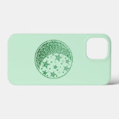 Green Glitzer Moon and Stars Mandala Case-Mate iPhone Hülle (Rückseite (Horizontal))