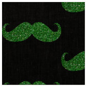 Green Glitzer Mustache Stoff (Nahaufnahme)