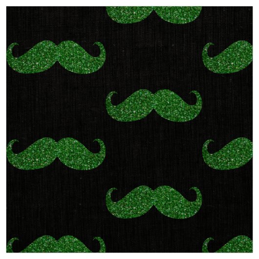 Green Glitzer Mustache Stoff (Muster)