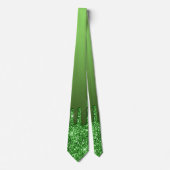 Green Glitzer Necktie Krawatte (Vorderseite)