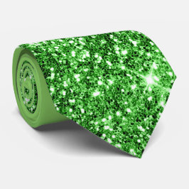 Green Glitzer Necktie Krawatte