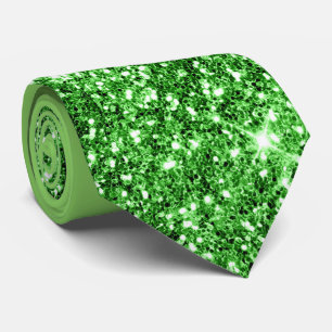 Green Glitzer Necktie Krawatte