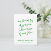 Green Glitzer Old Irish Sessing St. Patrick's Day Postkarte (Stehend Vorderseite)
