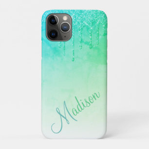 Green Glitzer Ombré Glam Glitzern Name Case-Mate iPhone Hülle
