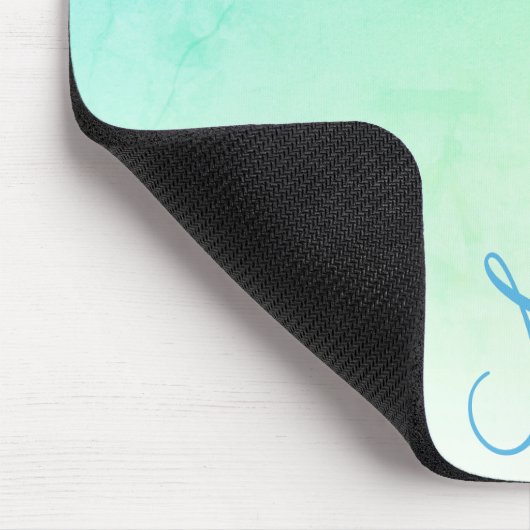 Green Glitzer Ombré Glam Glitzern Name Mousepad (Ecke)