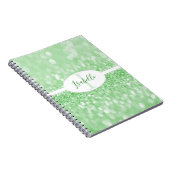 Green Glitzer Personalisieren Notebook Notizblock (Rechte Seite)