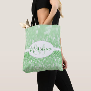 Green Glitzer Personalisieren Tote-Tasche Tasche