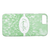 Green Glitzer Personalize Case-Mate iPhone Case (Rückseite (Horizontal))