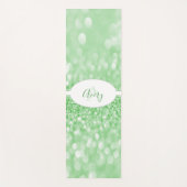 Green Glitzer Personalize Yoga Mat Yogamatte (Vorderseite)