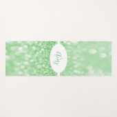 Green Glitzer Personalize Yoga Mat Yogamatte (Vorderseite (Horizontal))