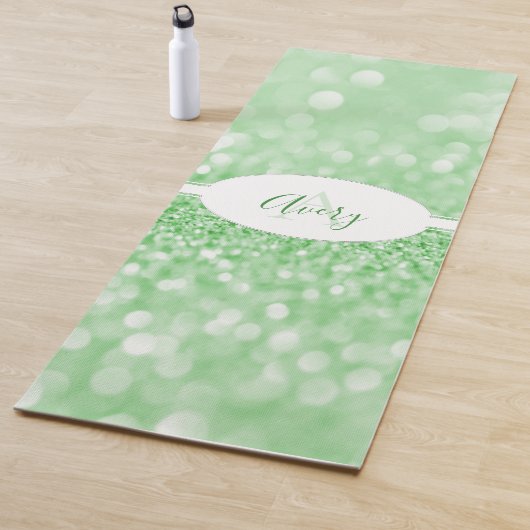 Green Glitzer Personalize Yoga Mat Yogamatte (Beispiel)