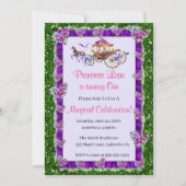 Green Glitzer Royal Princess Birthday Einladung (Vorderseite)