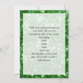 Green Glitzer Sequins Look Einladung (Rückseite)