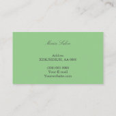 Green Glitzer Silver Aquarell Business Card Visitenkarte (Rückseite)