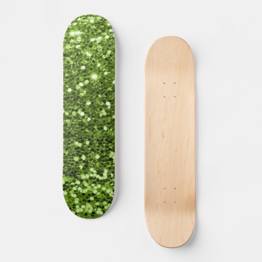 Green Glitzer Skateboard (Vorderseite)