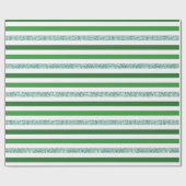 Green Glitzer Strip Holiday Geschenkpapier (Flach)