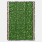 Green Glitzer Throw Blanket Decke (Vorderseite Vertikal)