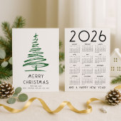 Green Glitzer Tree 2026 Kalender Frohe Weihnachten
