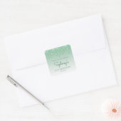 Green Glitzer Tropfen 21. Geburtstag Vielen Dank Quadratischer Aufkleber (Umschlag)