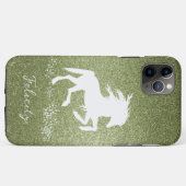 Green Glitzer Unicorn Fall Mate iPhone Fall Case-Mate iPhone Hülle (Rückseite (Horizontal))