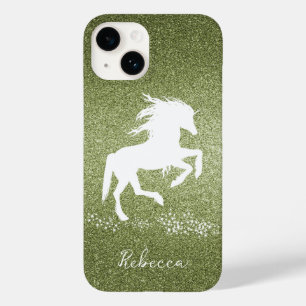 Green Glitzer Unicorn Fall Mate iPhone Fall Case-Mate iPhone 14 Hülle