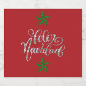 Green Glitzer Weihnachtsstar Bierflaschenetikett (Einzelnes Label)