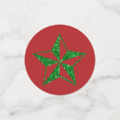Green Glitzer Weihnachtsstar Konfetti (Klein Vorderseite)