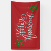 Green Glitzer Weihnachtsstern Banner (Vertikal)
