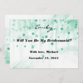 Green Glitzer Werden Sie meine Einladung zu Brides (Vorne/Hinten)