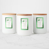 Green Glitzer White Product Labels Ladybug Logo Lebensmitteletikett (Flaschen)