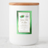 Green Glitzer White Product Labels Ladybug Logo Lebensmitteletikett (Vorderseite)