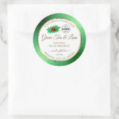 Green Glitzer White Product Labels Ladybug Logo Runder Aufkleber (Tasche)