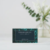 Green Glitzern Business Card Visitenkarte (Stehend Vorderseite)