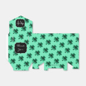 Green Glitzern Kleeblatt St. Patrick' Day Monogram Geschenkschachtel (Ungefaltet)