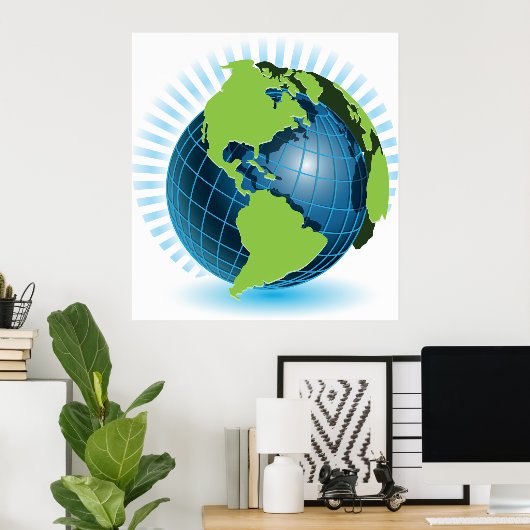 Green Globe Poster (Heimbüro)