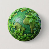 Green Globe "Rett Nature" Öko-freundliches Bewusst Button (Vorderseite)
